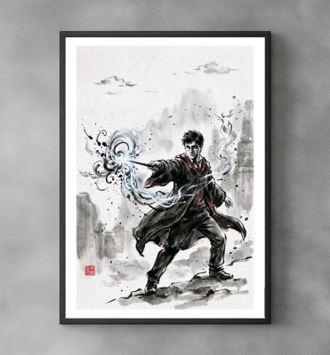 Sato Hageshi - Harry Potter – Sumi-e Sorcerer - Signed and Numbered 1/10 | Catawiki
