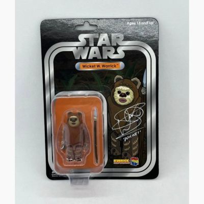 Star Wars - Signed by Warwick Davis (Wicket) - VERY RARE KUBRICK JAPAN FIGURE | Catawiki
