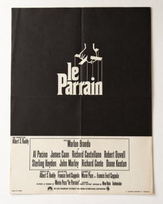 Francis Ford Coppola - Le Parrain (The Godfather) – Originele Franse bioscoopaffiche - Parrain (The Godfather) uit 1972 | Catawiki