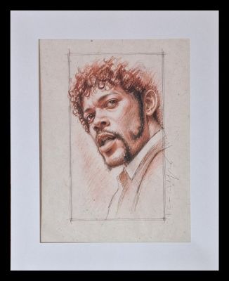Emma Wildfang - Pulp Fiction - Samuel L. Jackson - Series -"Icons on Paper" | Catawiki