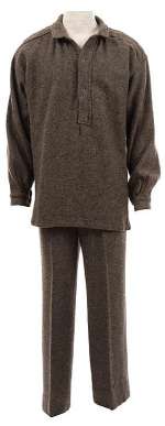 Lot 566 - Steve McQueen "Henri ‘Papillon‘ Charriere" signature prison costume from Papillon.