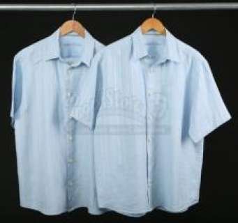 Dexter | S8 E04: SCAR TISSUE - Dexter Morgan’s (Michael C. Hall) Blue Button-Up Shirt Pair | Propstore