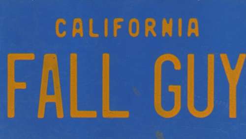 Lot 23 - Fall Guy prop license tag
