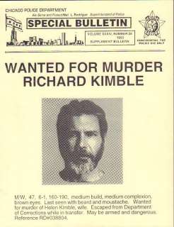 Lot 60 - Harrison Ford Prop Fugitive Wanted Poster