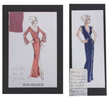 Two Debbie Reynolds Costume Sketches by Bob Mackie. | Van Eaton Galleries