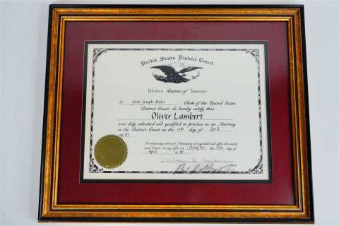 Hal Holbrook Signed "The Firm" Prop Framed Certificate | GWS Auctions