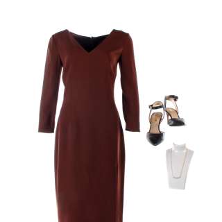 Lot #53 – Zoey’s Extraordinary Playlist Maggie Mary Steenburgen Screen Worn Dolce & Gabbana Dress Necklace & Shoes Ep 208