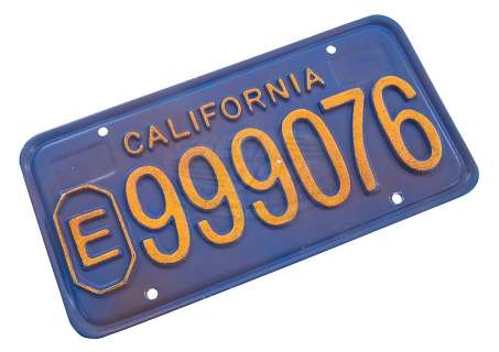 Terminator, The - Stolen Police Car License Plate | ScreenUsed