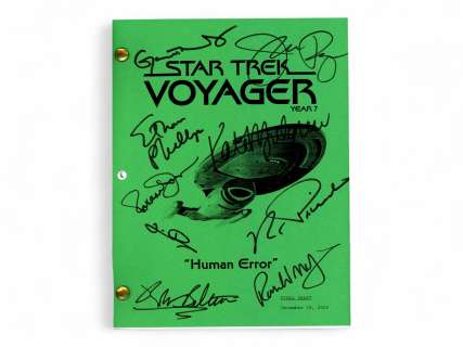 Star Trek Voyager Cast Signed Script - Human Error | Weiss Auctions