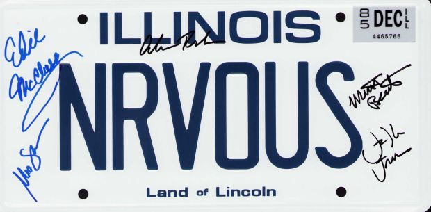 Ferris Buellers Day off cast signed license tag | Piece of the Past