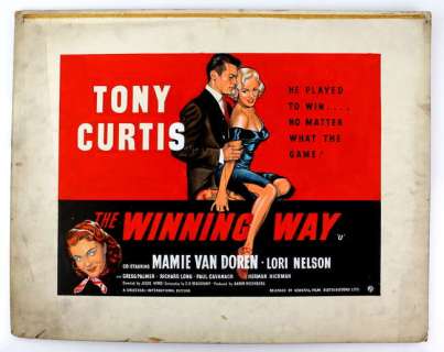 The Winning Way (All American) (1953) - Original hand painted poster artwork, starring Tony Curtis… | Ewbank’s