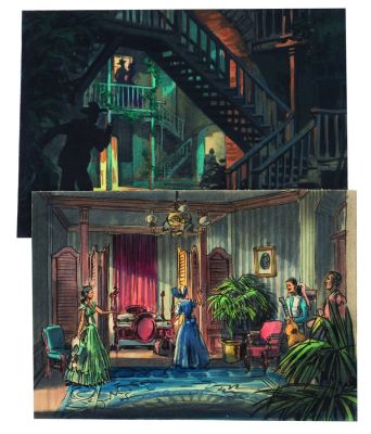 Lot 2 - A Pair of Harper Goff "San Antonio" Concept Paintings. | Van Eaton Galleries