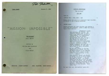 ’’Mission Impossible’’ Script From The 1966 TV Series | Nate Sanders