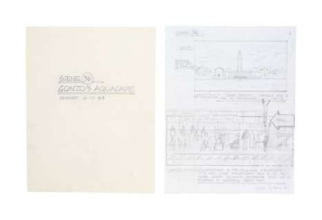 Lot 968 - The Muppets Take Manhattan | Scene 36 Gonzo‘s Aquacade Storyboard Illustration