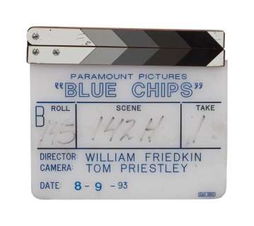 Lot 356 - Blue Chips | Production-Used Clapperboard