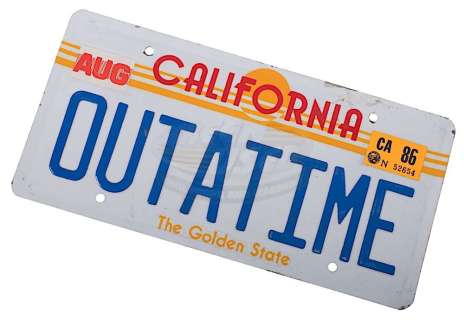 Back To The Future - "OUTATIME" License Plate | ScreenUsed