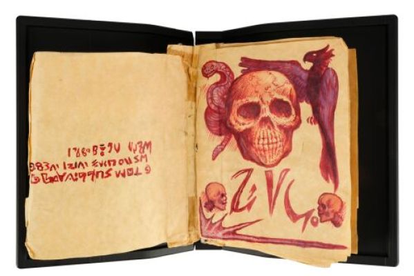 Evil Dead II (1987) | Lot 119 : Tom Sullivan Collection: Screen-Matched Opening Sequence Self-Drawing Necronomicon Ex-Mortis | Propstore