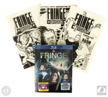 Lot 116 - Fringe Set of 3 Authentic Screen-Used Comic Books & Season 5 Blu-ray