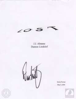 LOST Series Format Pitch Signed by Damon Lindelof | Blacksparrow