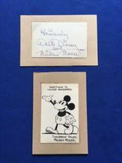 SECRETARIAL WALT DISNEY AUTOGRAPH WITH STUDIO ARTIST INKED MICKEY MOUSE CARD | eBay US (Buy It Now)