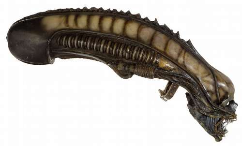 Lot 1584 - Original screen-used hero Alien Creature head by H.R. Giger from Alien.