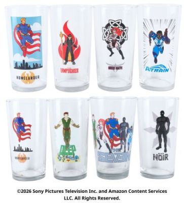 The Boys (T.V. Series, 2019-2026) | Lot 2: Set of Eight The Seven Glasses | Propstore