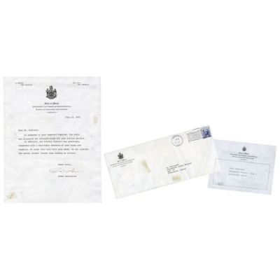 Shawshank Redemption, the (1994) | Lot 524 : Andy Dufresne’s (Tim Robbins) State of Maine Letter and Mailing Label | Propstore