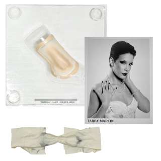 Maxxxine Tabby Martin (Halsey) Production Used Broken Ankle Prosthetic, Gag Rag & Headshots | VIP Fan Auctions