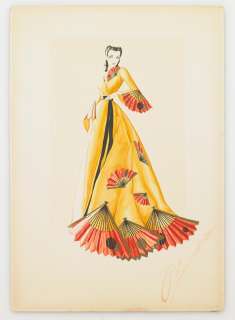 Two Walter Plunkett costume design sketches possibly from "Gone with the Wind" | Bonhams