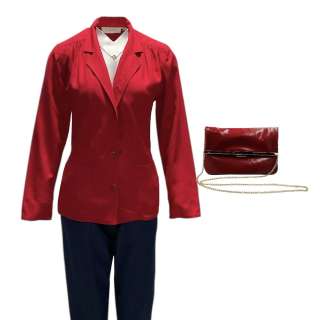 Everything Everywhere All at Once Evelyn Wang (Michelle Yeoh) Screen Worn Blazer, Pants & Purse Ch 4 Sc 14,48 | VIP Fan Auctions
