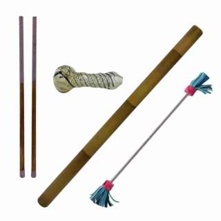Y2K Garrett (Kyle Mooney) Screen Used Pipes, Devil Stick Set & Rain Stick | VIP Fan Auctions