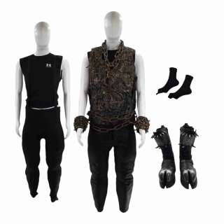 Red One Krampus Screen Worn Top, Pants, Muscle Pants, Cod Piece, Necklace W/ Omega Chain, Chain Necklace , (2) Chain Belt Set, (2) Gauntlet Set, Boots W/ Spikes, Compression Shirt, Compression Pants & Socks Ch 2 Sc 118pt11-118b | VIP Fan Auctions