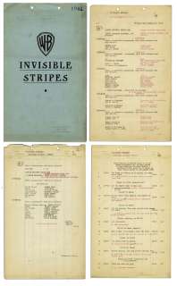 Vintage 1939 Script For ’’Invisible Stripes’’ Starring George Raft, Humphrey Bogart & William Holden -- With Hand Corrections & Notes | Nate Sanders
