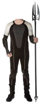 "Finnick Odair" arena wetsuit with prop trident from The Hunger Games: Catching Fire . | Profiles in History