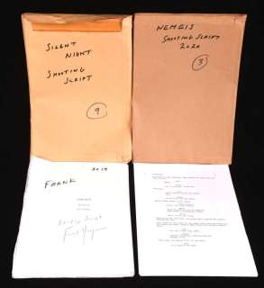 Silent Night (2020) and Nemesis (2021), Frank Harpers Signed Original Shooting Scripts; Call Sheet… | Ewbank’s