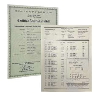 I Am Number Four John (Alex Pettyfer) Production Used Daniel Jones Birth Certificate And School Transcript | VIP Fan Auctions