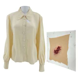 Lot #29: Death of a Unicorn Belinda (Téa Leoni) Production Worn Blouse & Prosthetic Cut