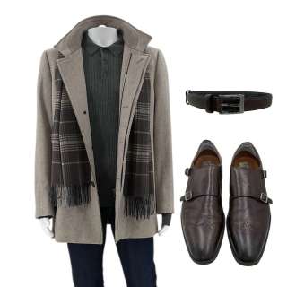 Heart Eyes Jay (Mason Gooding) Screen Worn Coat, Polo Top, Jeans, Belt, Scarf & Shoes Ch 1 Sc 7 | VIP Fan Auctions