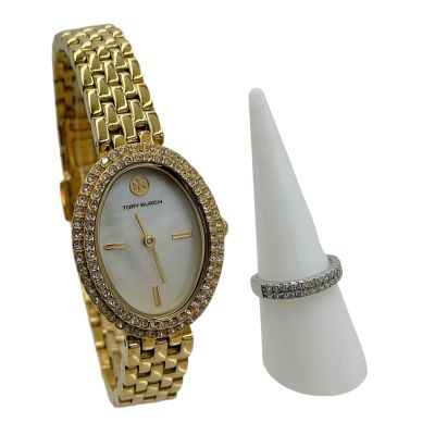 Relationship Goals Brenda Phelps Production Used Tory Burch Watch With Box & Ring | VIP Fan Auctions