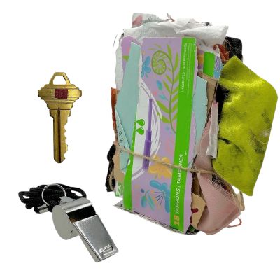 Lot 165: The Handmaid’s Tale June Osborne Production Used Key, Whistle & Jezebel Letter | VIP Fan Auctions