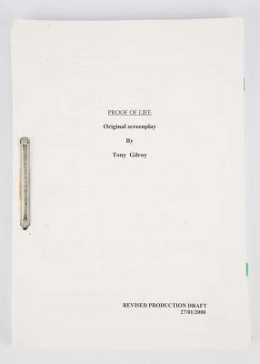 Proof Of Life (2000) - Original Screenplay / Film Script from the personal collection of Marc Wolff… | Ewbank’s