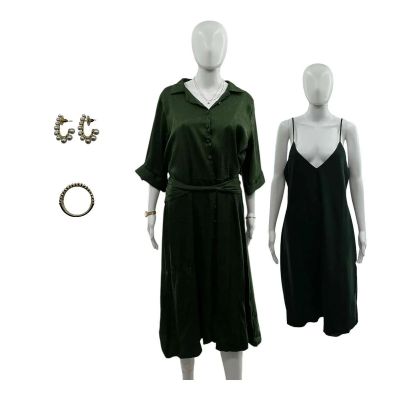 Lot 15: Is God Is Ruby Screen Worn Bracelet, Slip, Button Front Dress, Earrings, 2 Piece Necklace Set, Ring & Watch Ch 2 Sc 32 | VIP Fan Auctions