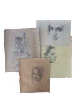 Lot 180 - Tulip Fever Jan Van Loos (Dane DeHaan) Sketches of Sophia (Alicia Vikander) Movie Props