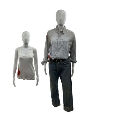 Tom Clancy’s Jack Ryan Ghost War Emma Screen Worn Button-Up Shirt W/ Sewn In Earpiece, Vest, Jeans & Belt Ch 4 Sc 278t-279 Stage 4 | VIP Fan Auctions