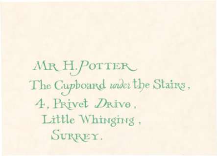 Harry Potter and the Sorcerer’s Stone (Warner Bros., 2001), Daniel Radcliffe "Harry Potter" Hogwarts Acceptance Envelope. | Heritage