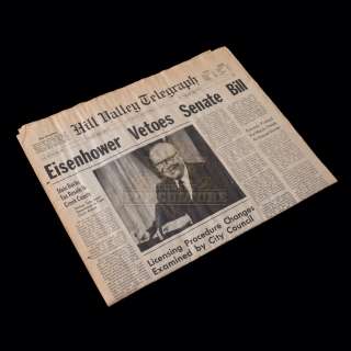 Back To The Future - 1955 Hill Valley Telegraph Newspaper – A422 | Icons of Pop Culture