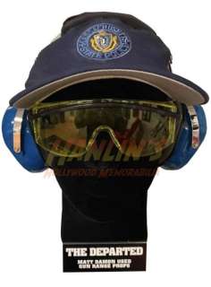 Lot 376 - The Departed (2006) - Colin Sullivan (Matt Damon) Hat, Goggles, Ear Protection Display