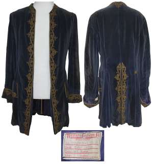 Gorgeous Blue Velvet Coat Worn by Anthony Quinn in ’’Against All Flags’’ | Nate Sanders
