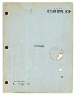 Lot 101 - A third revised final draft of the screenplay of Citizen Kane