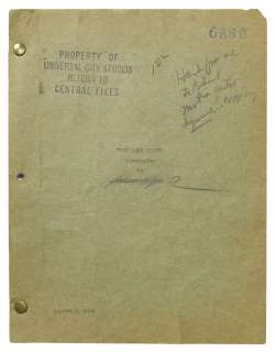 An annotated screenplay of W.C. Fields’ film, The Bank Dick | Bonhams